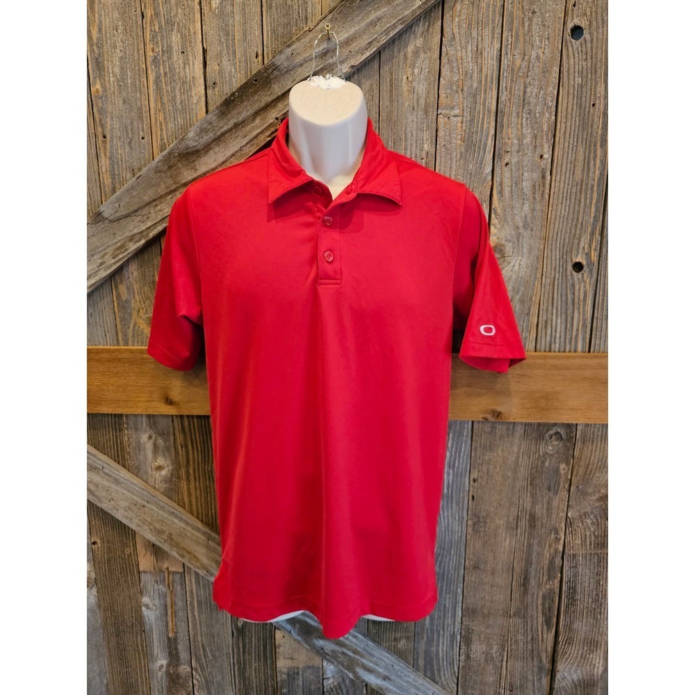 Oakley vibrant red boys/ junior polo size large L performance EUC
